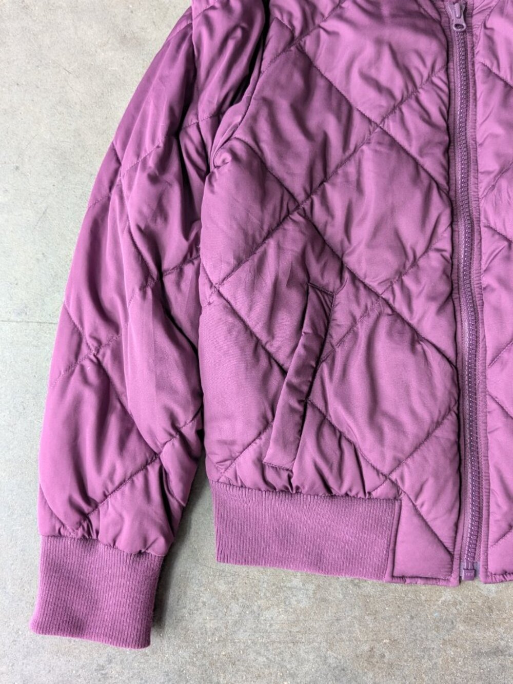 Universal Standard Purple Quilted Sophia Puffer Bomber Jacket size US 10/12 - Picture 4 of 9